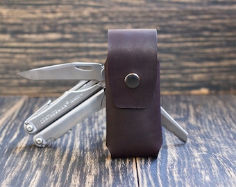 Personalized gift, Leatherman wave case, Leather knife sheath, Leatherman multitool, Gift for him, Custom knife sheath