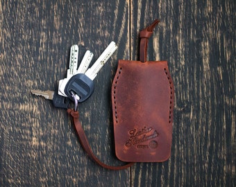 Porte-clés nom, porte-clés en cuir, porte-clés en cuir, cadeau de personnalisation, porte-clés portefeuille, étui à clés en cuir