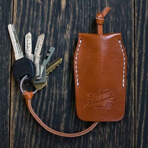 Leather key case Keychain Holder Pouch Key organizer Leather key wallet Personalization Gift for him Gift for her Anniversary Gift image 3