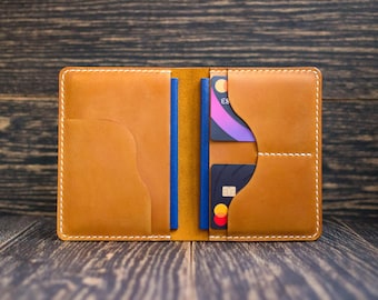 Personalized Leather Passport Holder, Travel Wallet, Slim Passport Cover