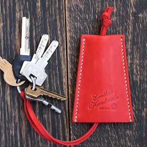 Porte-clés en cuir, Pochette pour clés en cuir, Porte-clés en cuir, Housse pour clés, Cadeau personnalisé