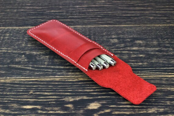 Leather Pencil Holder Leather Pen Holder Leather Pencil Case Pen Case  Makeup Brush Holder Pencil Pouch Leather Pens Holder 