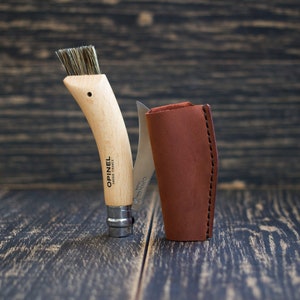 Personalized gift, Opinel Belt Sheath, Leather knife sheath, Opinel knife sheath, Mushroom picker gift