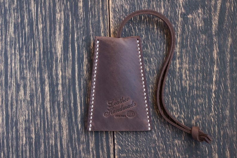 Leather key holder, Leather key pouch, Leather keychain, Key case cover, Personalized gift image 3