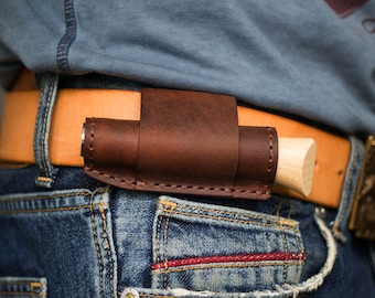 Personalized gift, Leather sheath for Opinel 6, 7, 8,9,10,12 Sheath for carrying a knife on a belt, Horizontal scabbard, Gift for a tourist