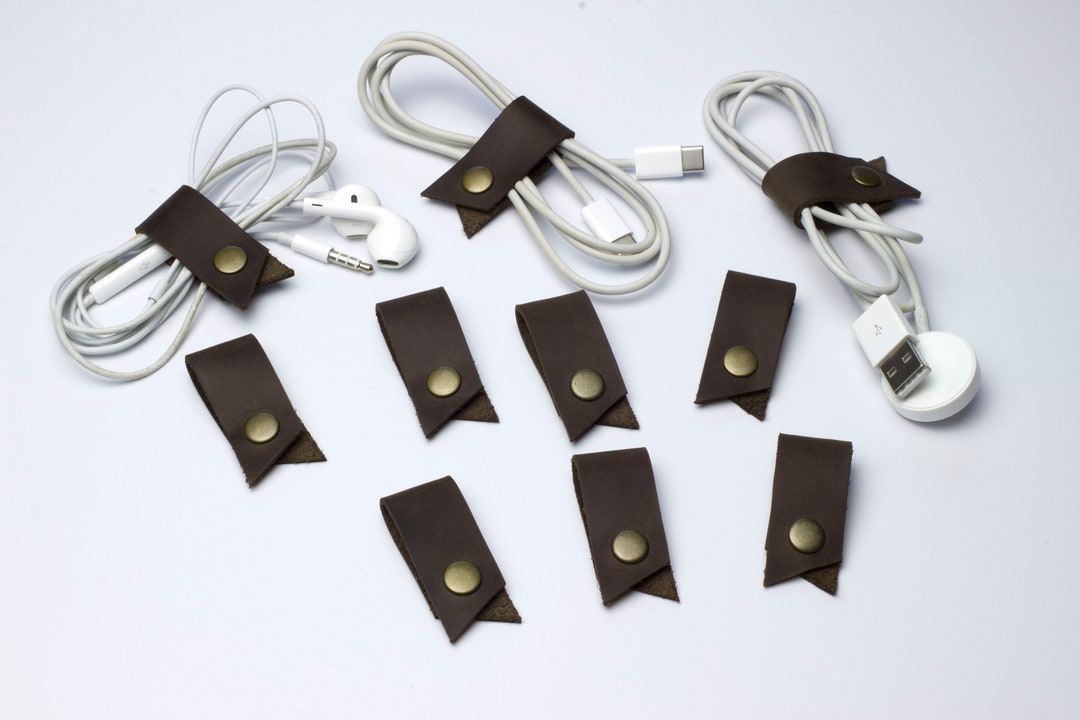 Cord organizer, Cord holder 510 pieces pack, Cable clips leather
