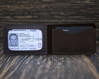 Id card holder, Personalized gift, Minimalist wallet, Front pocket wallet, Leather card holder, Small wallet