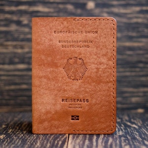 Passport holder, Leather passport cover with Germany emblem, Cover for your country&#39;s passport, passport cover gift, passport organizer