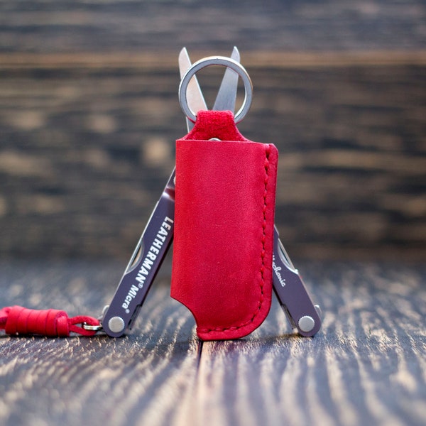 Multitool sheath, Leatherman Micra Leather Scabbard-Keychain, Personalized gift, Ultimate Convenience and Durability, EDC gear
