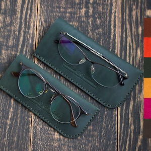 Étui à lunettes en cuir, Étui à lunettes personnalisé, Étui à lunettes de lecture, Étui à lunettes mince, Étui à lunettes cadeau