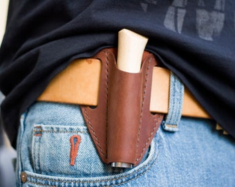 Scabbard for Opinel No.8, (Knife is not for sale) Personalized leather sheath for Opinel No.8 knife, Tourist gift, Leather knife sheath