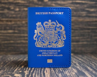 Funda de cuero para pasaporte, elegante portapasaporte de viaje, estuche de cuero hecho a mano, cartera delgada para pasaporte, regalo para viajeros.