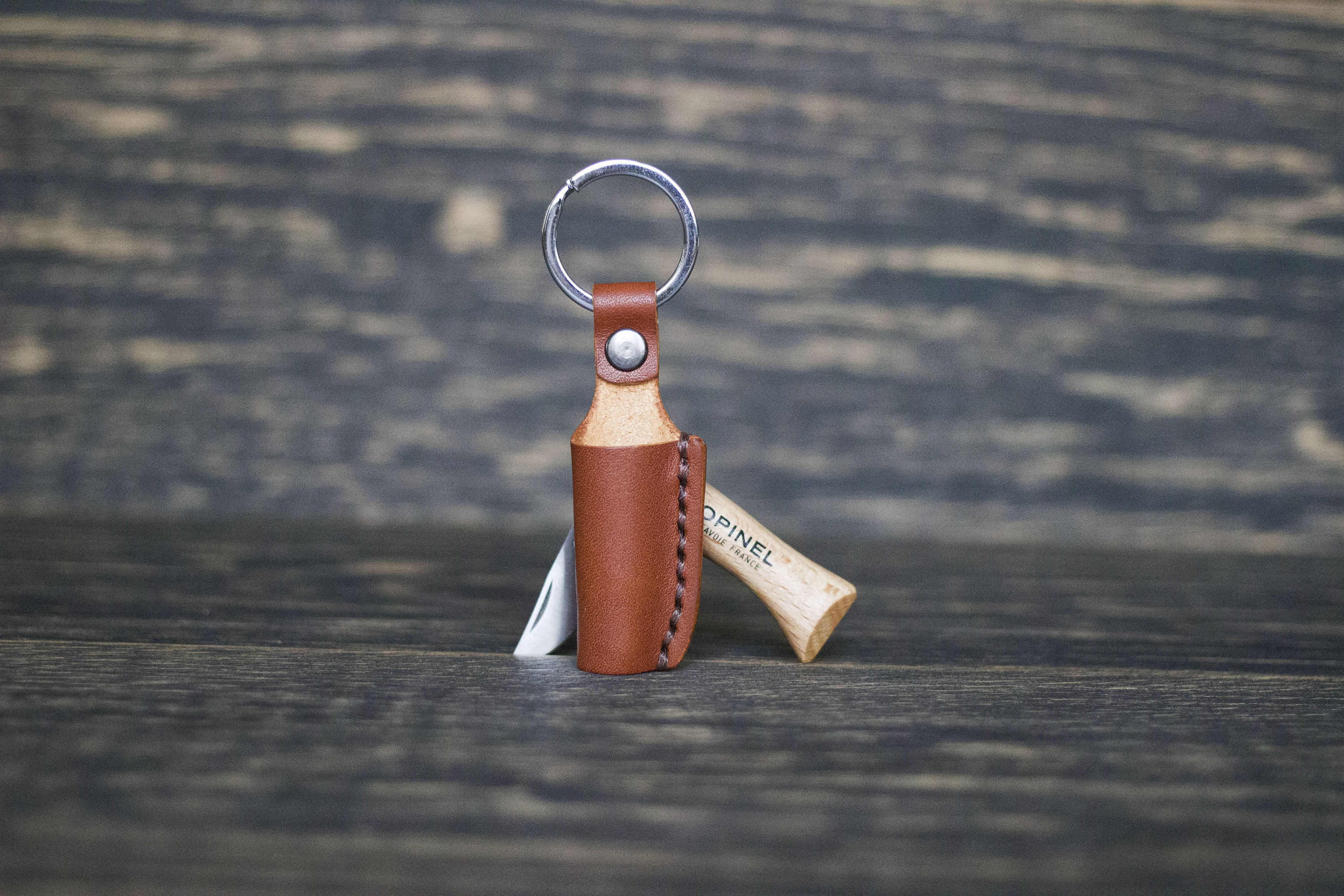Scabbard - Keychain, Sheath for Knife Opinel, Personalized Leather ...