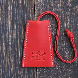 Leather key holder, Leather key pouch, Leather keychain, Key case cover, Personalized gift image 4