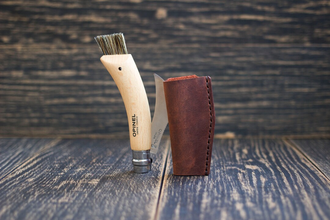Opinel Knife Sheath, No 8 Foraging Knife, Leather Scabbard, Personalized Gift, Knife Case Opinel