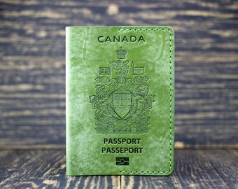 Funda de cuero para pasaporte de Canadá, Funda de cuero para pasaporte, Funda para el pasaporte de su país, Funda para pasaporte, Funda para pasaporte, Regalo de cumpleaños