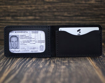 Id card holder, Front pocket wallet, Personalized gift, Leather card holder, Minimalist wallet