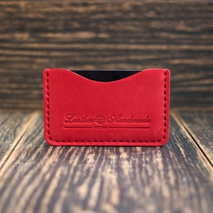 Monedero minimalista, Titular de tarjeta de crédito, Regalo personalizado, Monedero de bolsillo delantero, Portatarjetos de cuero, Monedero de tarjeta delgado