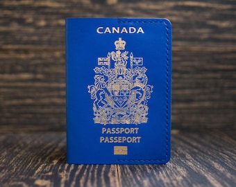 Funda de cuero para pasaporte, portapasaporte minimalista, cartera delgada hecha a mano, estuche de cuero para pasaporte, accesorios de viaje, regalo para hombres y mujeres.