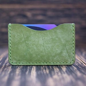 Kartenhalter aus Leder, Minimalistische Brieftasche, personalisiertes Geschenk, schlanker Kartenhalter, Vordertasche Brieftasche, Kreditkartenetui, Geschenk für Freund
