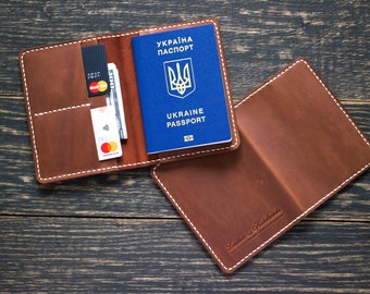 Cadeau personnalisé, Portefeuille de voyage, Porte-passeport, Housse de passeport, Passeport en cuir, Cadeau pour elle, Cadeau pour lui, Accessoires de voyage