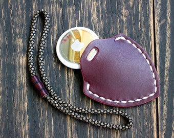 Handmade AirTag leather case, Protect your AirTag with a personalized AirTag holder, AirTag Keychain for Kids, Birthday gift
