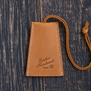 Leather key holder, Leather key pouch, Leather keychain, Key case cover, Personalized gift Camel