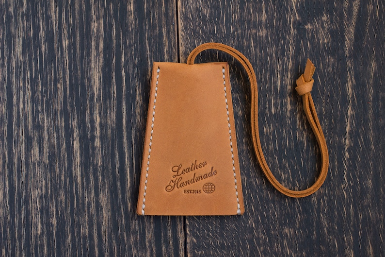 Leather key holder, Leather key pouch, Leather keychain, Key case cover, Personalized gift Camel