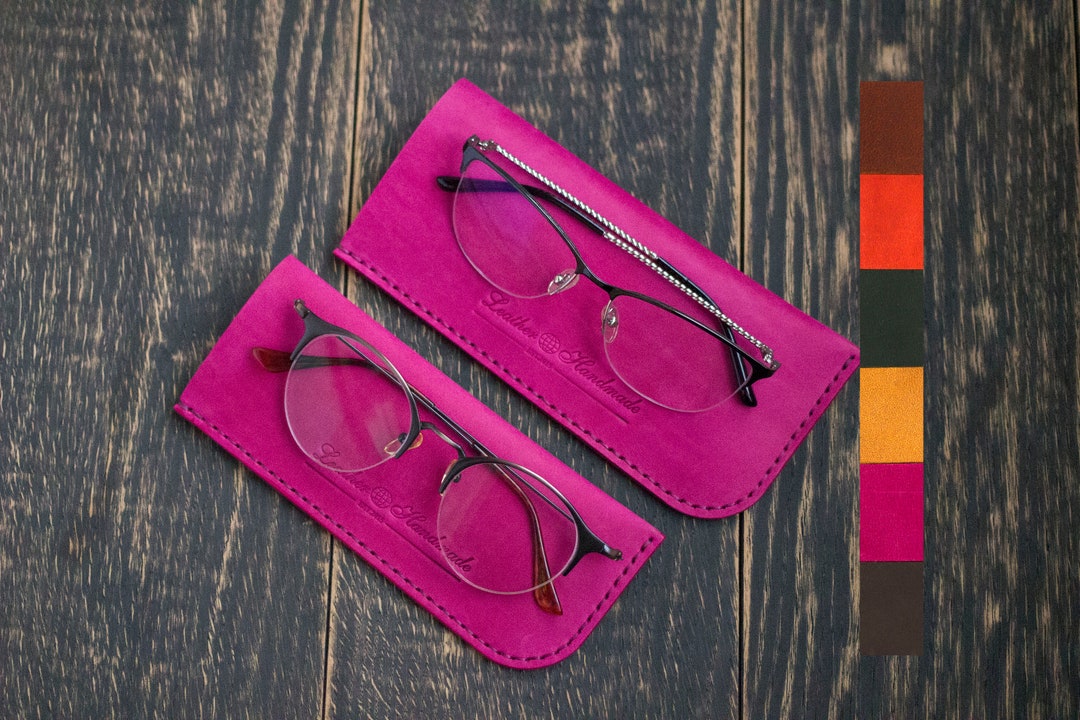 Personalized Glasses Case, Leather Eyeglass Case, Reading Glasses Case