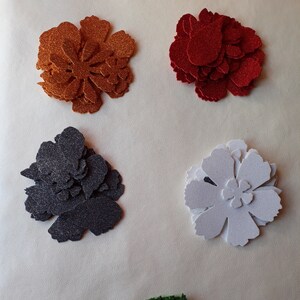 Gomma eva glitter, kit creativo fustelle fiori e foglie in vari colori