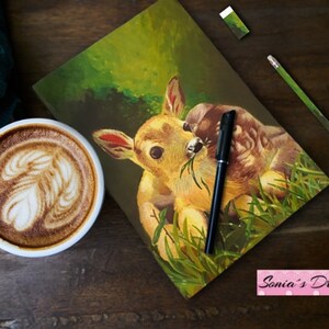 Set cancelleria illustrazione cervo scuola