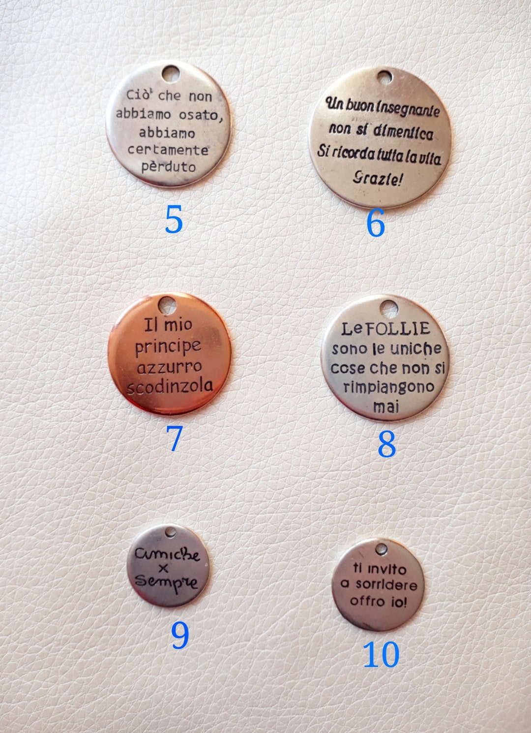 Pendants With Sentences Engraved in Italian Color Silver Gift Etsy UK