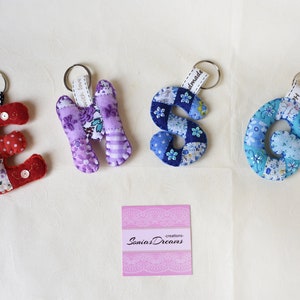 Monogram felt keychain for new driver