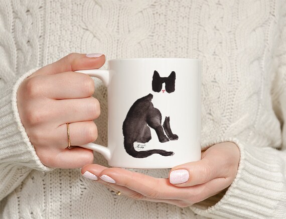 Mug Black And White Cat