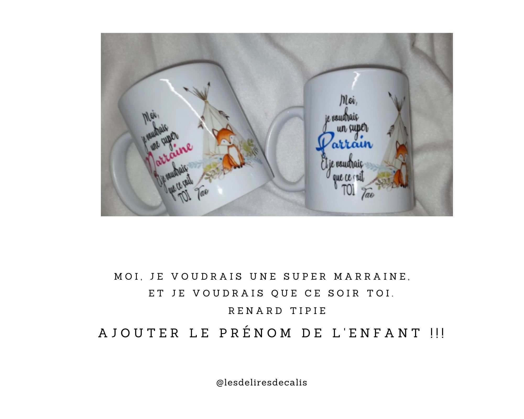 Mug Parrain Marraine, duo, solo, veux-tu être ma marraine, Veux tu être