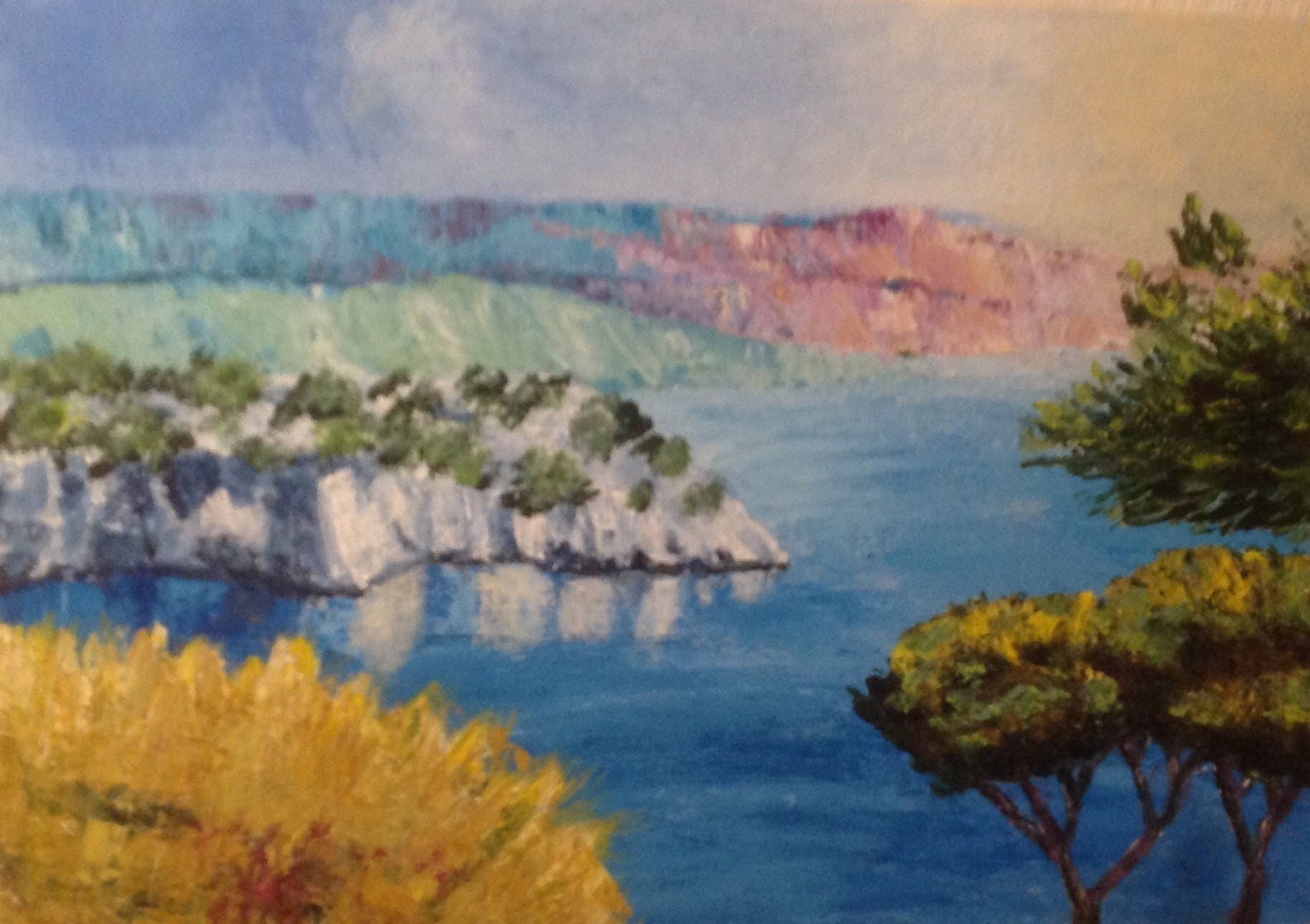 Painting Of A Beautiful View Of Cassis In Provence Etsy