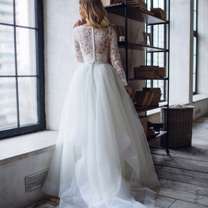 Tulle Long Sleeve Dress LORELEI Bridal Separates Top and - Etsy