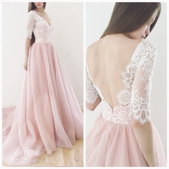 Wedding Dress Espana Blush Wedding Dress Wedding Dress Etsy