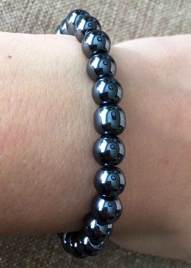 Bracelet Homme En Hématite Naturelle Clasibe - Design Minimaliste Pour Énergie Et Confiance (Cadeau Pour Père, Mari, Petit Ami)