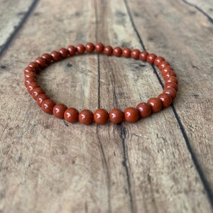 4mm Red Jasper Bracelet, red bracelet ,natural Red Jasper Jewelry,Natural stone jewelry, beaded bracelet, jasper bracelet