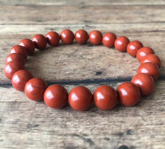 8mm Red Jasper Bracelet Red Bracelet natural Red Jasper Etsy