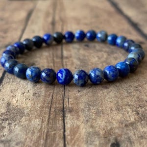 5.5mm genuine Lapis Lazuli Bracelet, Blue bracelet, men&#39;s women&#39;s bracelet, beaded bracelet, natural stones bracelet