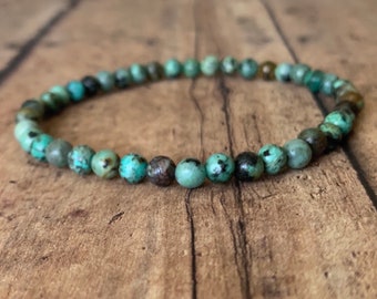 Handmade African Jasper Bracelet – 3.5mm Multicolored Natural Stone Beads, Stretch Wrist Jewelry, Unisex Accessory