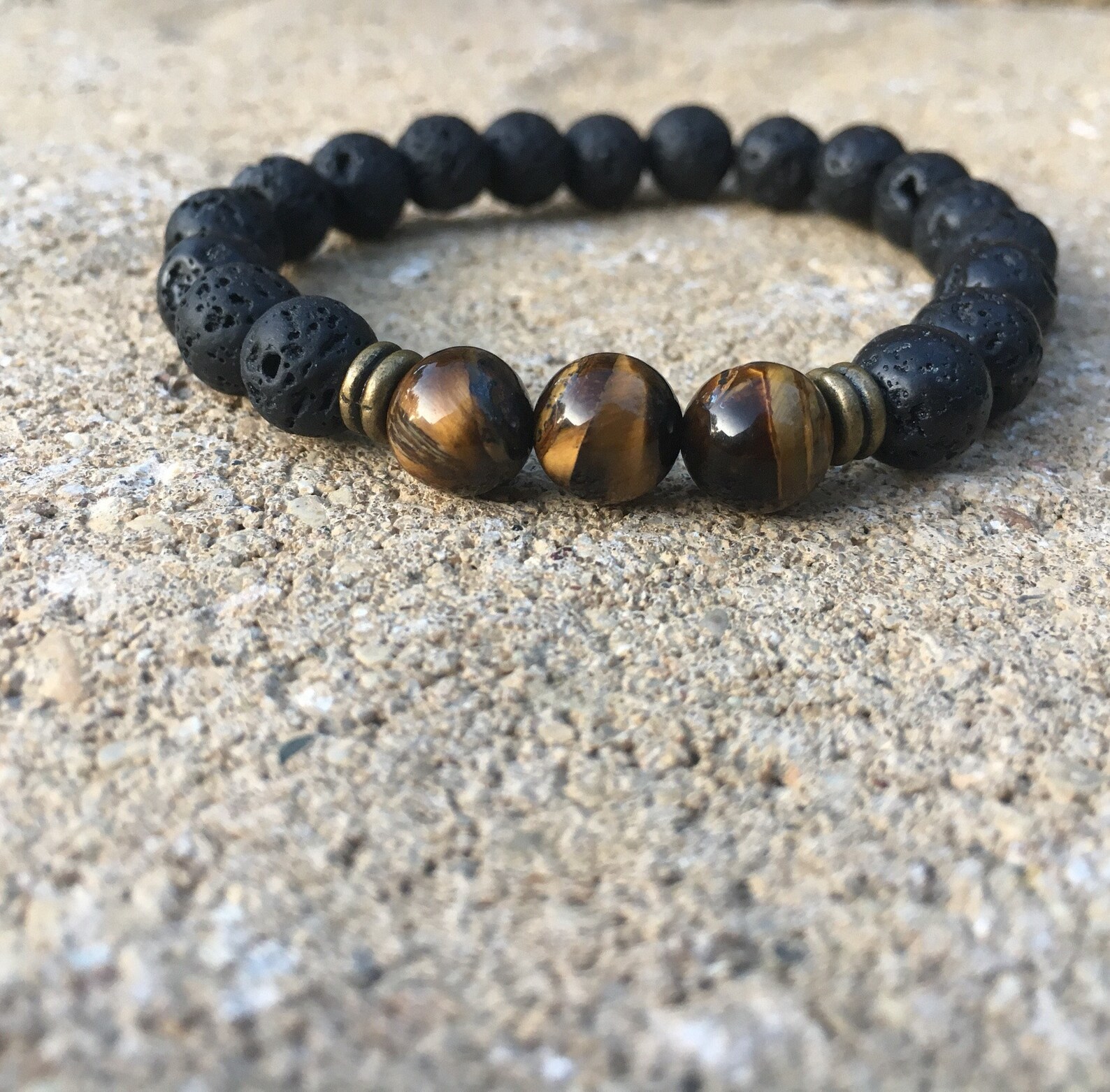 8mm Lava Rock Bracelet Beaded Bracelet Men's Bracelet Etsy