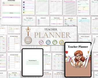 Teacher Planner Printable | Classroom Organizer PDF | Lesson Planning, Schedule & Tracker for Educators
