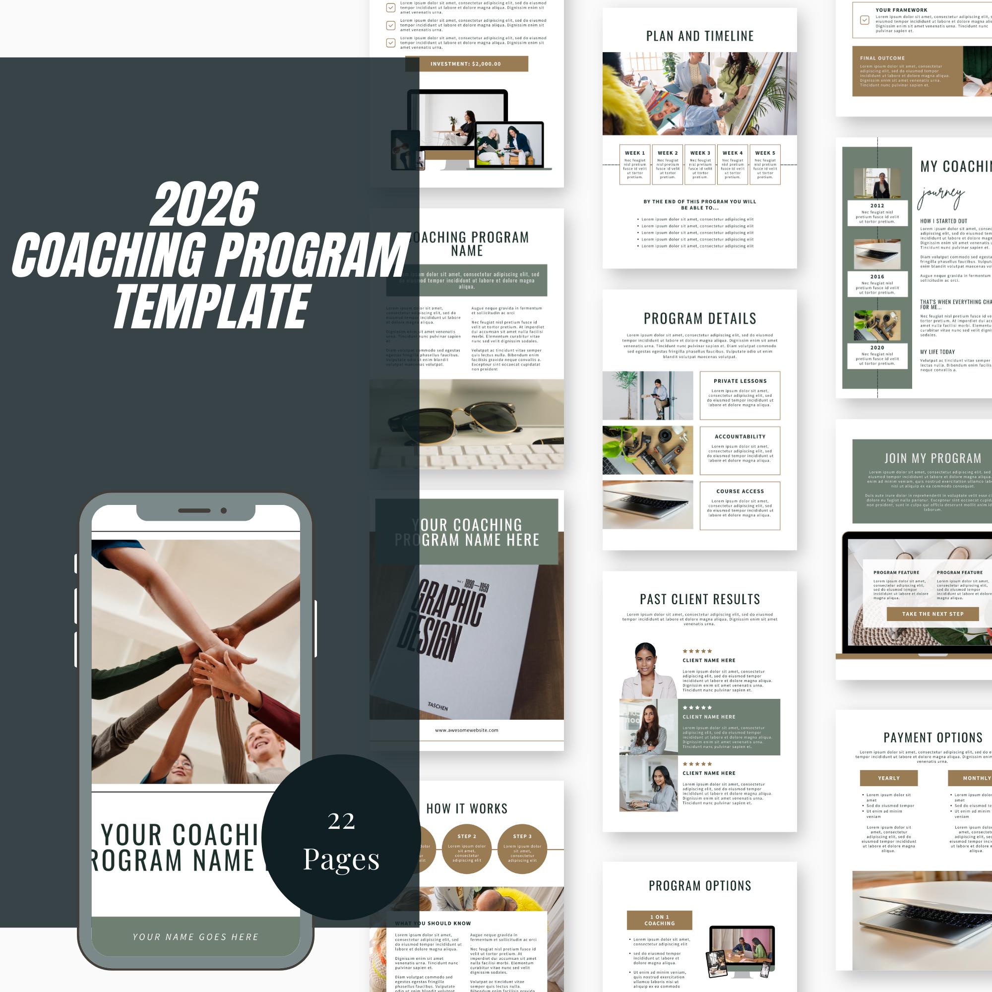 Coaching Program Template PDF | Client Planner and Workbook | Digital ...