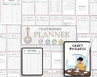 Craft Business Planner | Small Business Organizer, Goal & Profit Tracker (PDF)