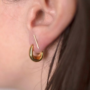 Gold-plated drop earrings