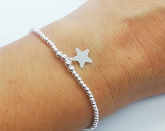 Women's 925 silver bracelet with star charm