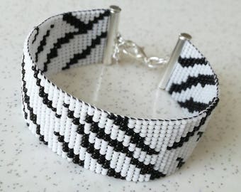 Zebra pattern Cuff Bracelet